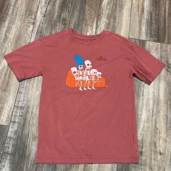 Gap Teen Simpsons Halloween Skeleton Family Short Sleeve Graphic Tee Shirt 10 - Picture 1 of 4